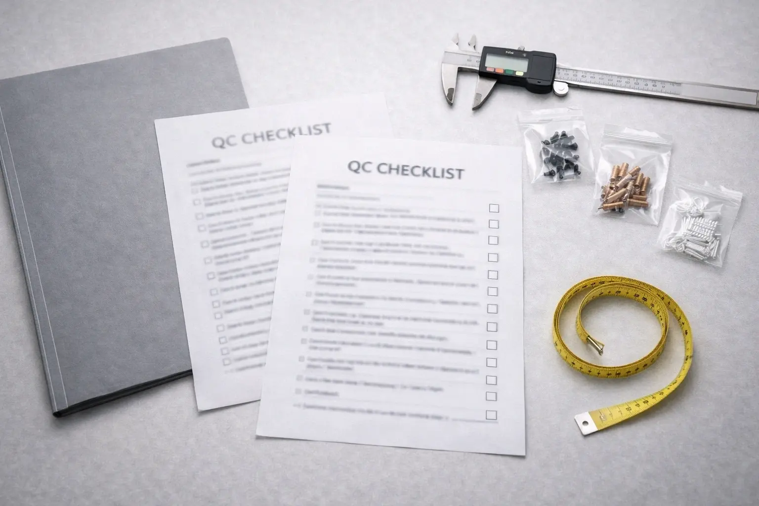 DIY crochet kit quality control documents and inspection tools for OEM manufacturing