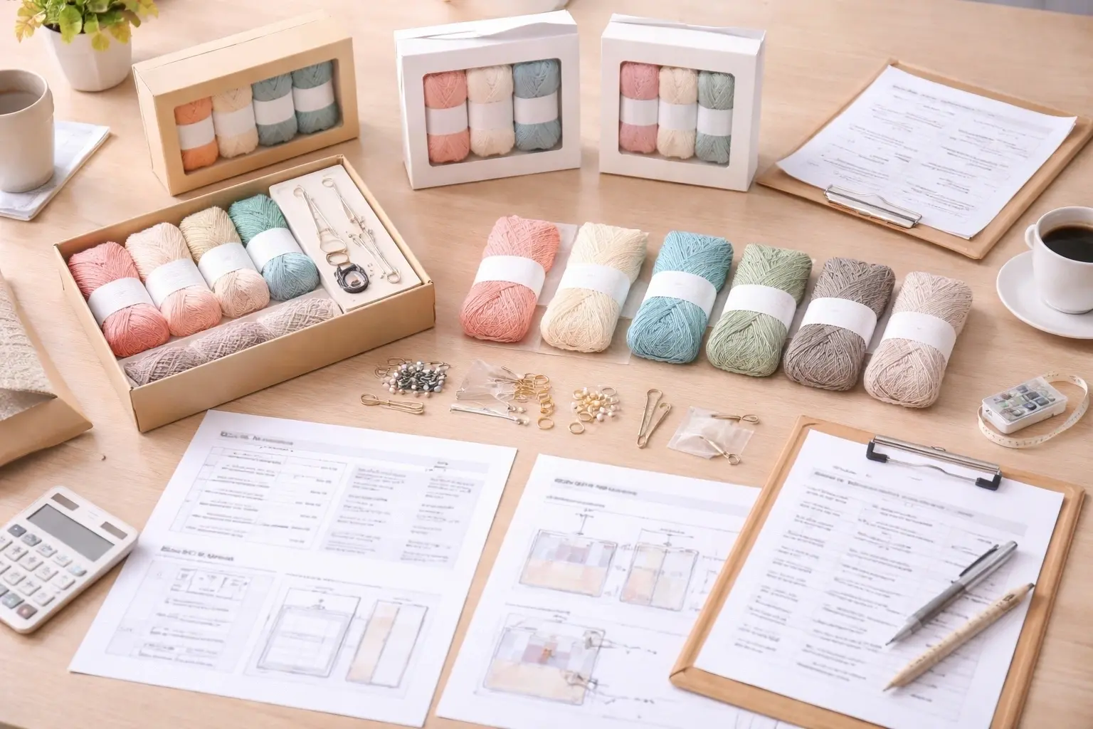 Custom crochet kit development with sampling, BOM review, and packaging planning