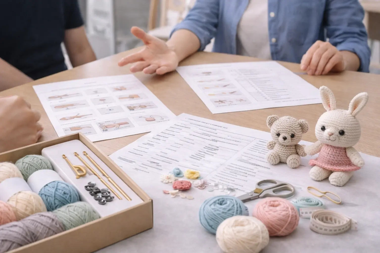 Education-focused crochet kit planning and classroom-friendly product setup