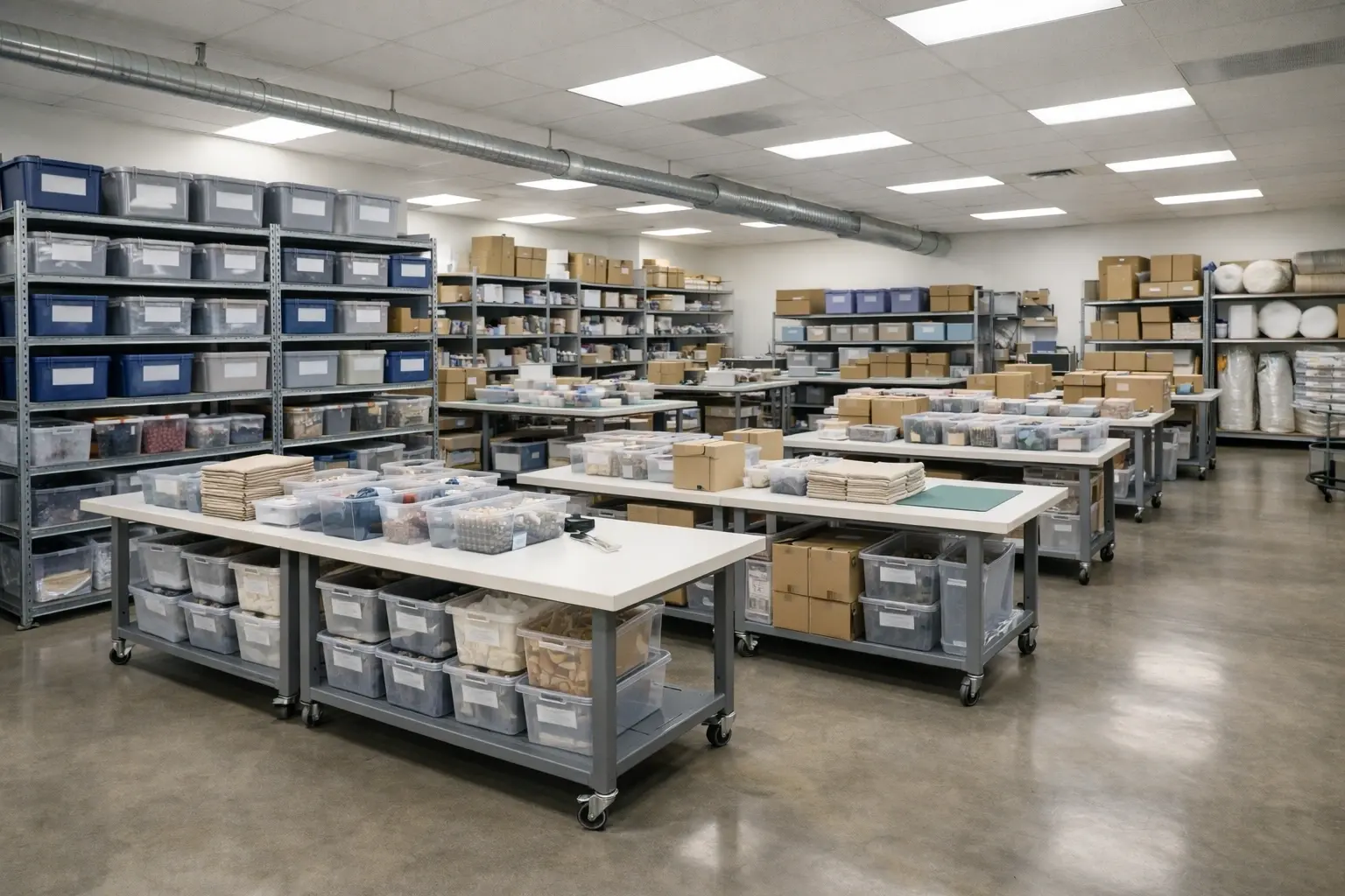 Surge capacity flexible production area