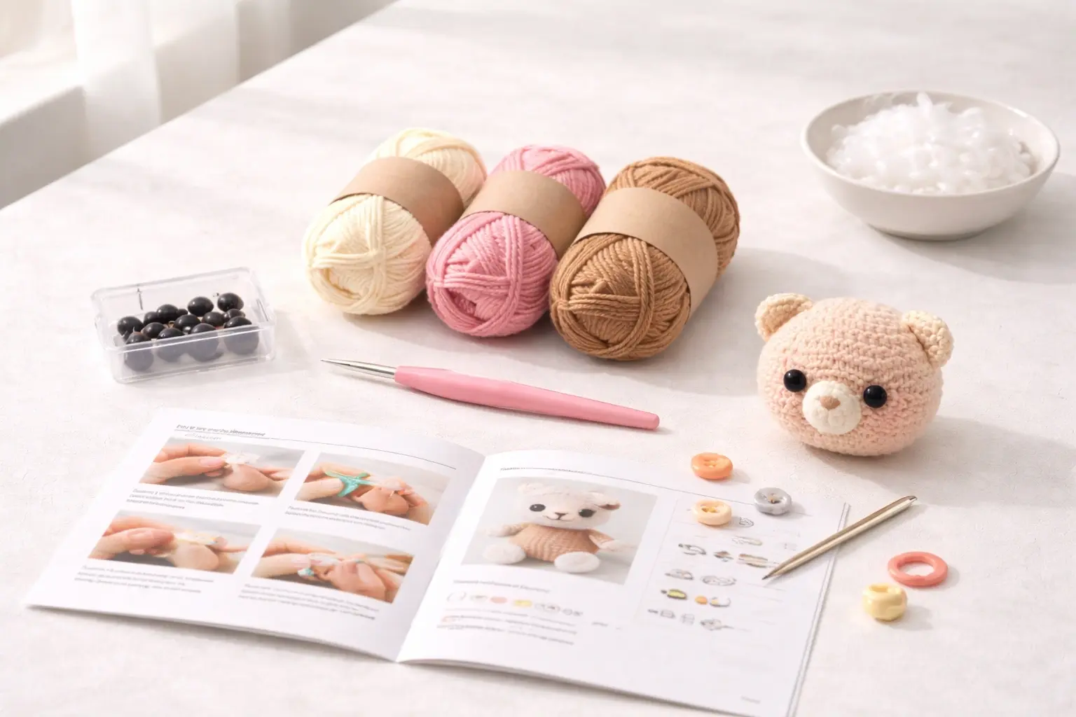 Beginner crochet kit category for retail and starter programs