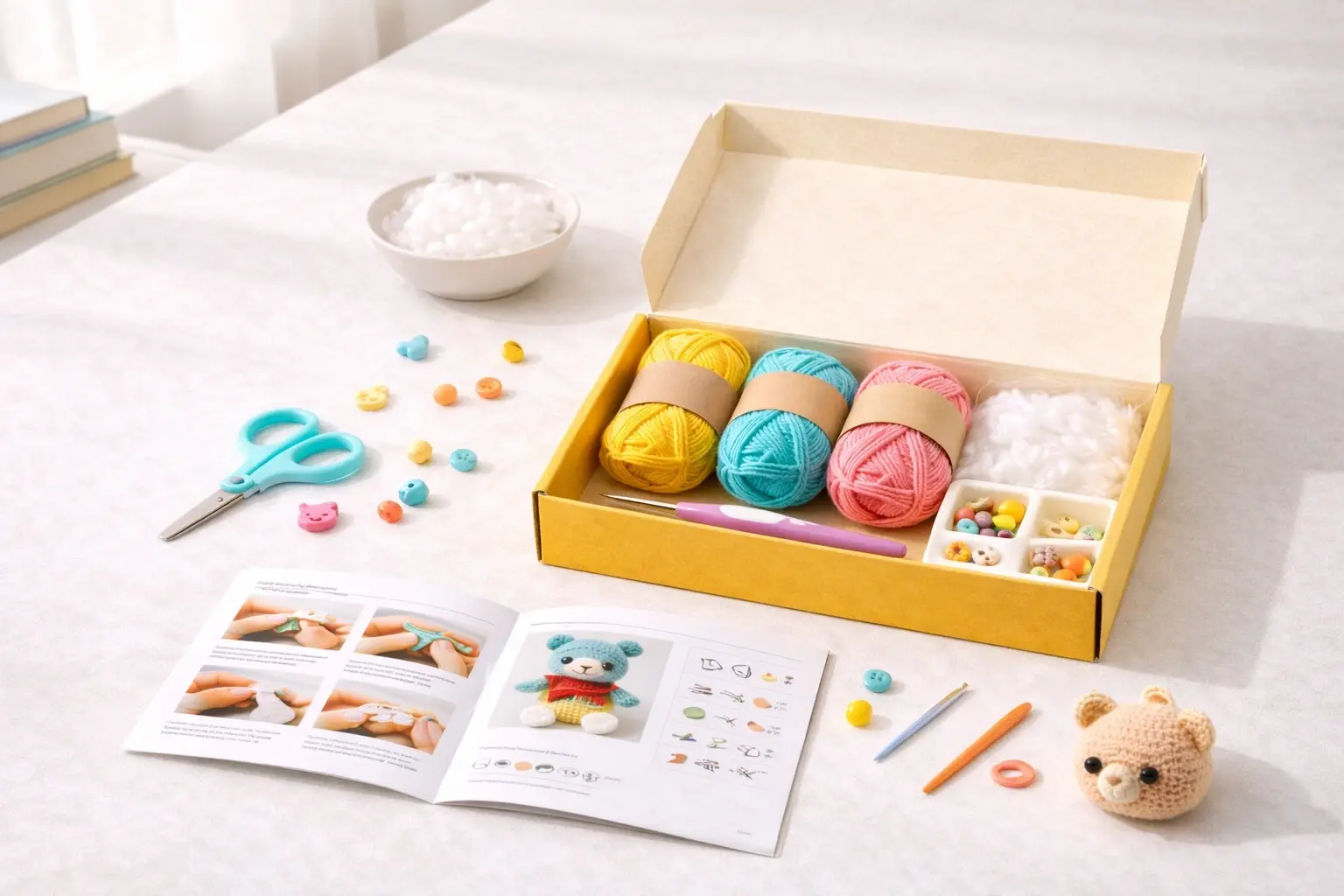 Kids crochet kit category with age-friendly structure