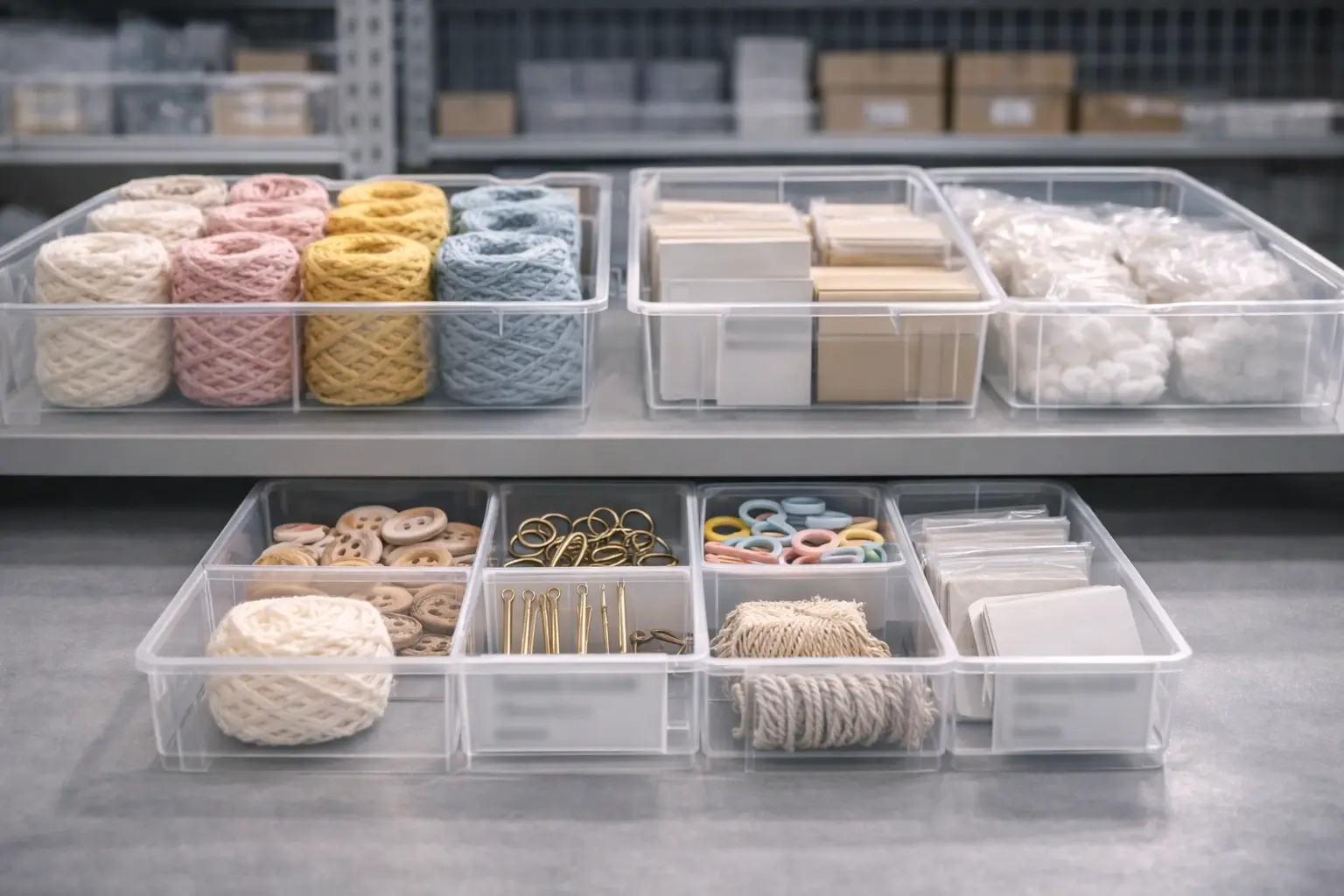 Standardized crochet kit components organized as a version-controlled component library