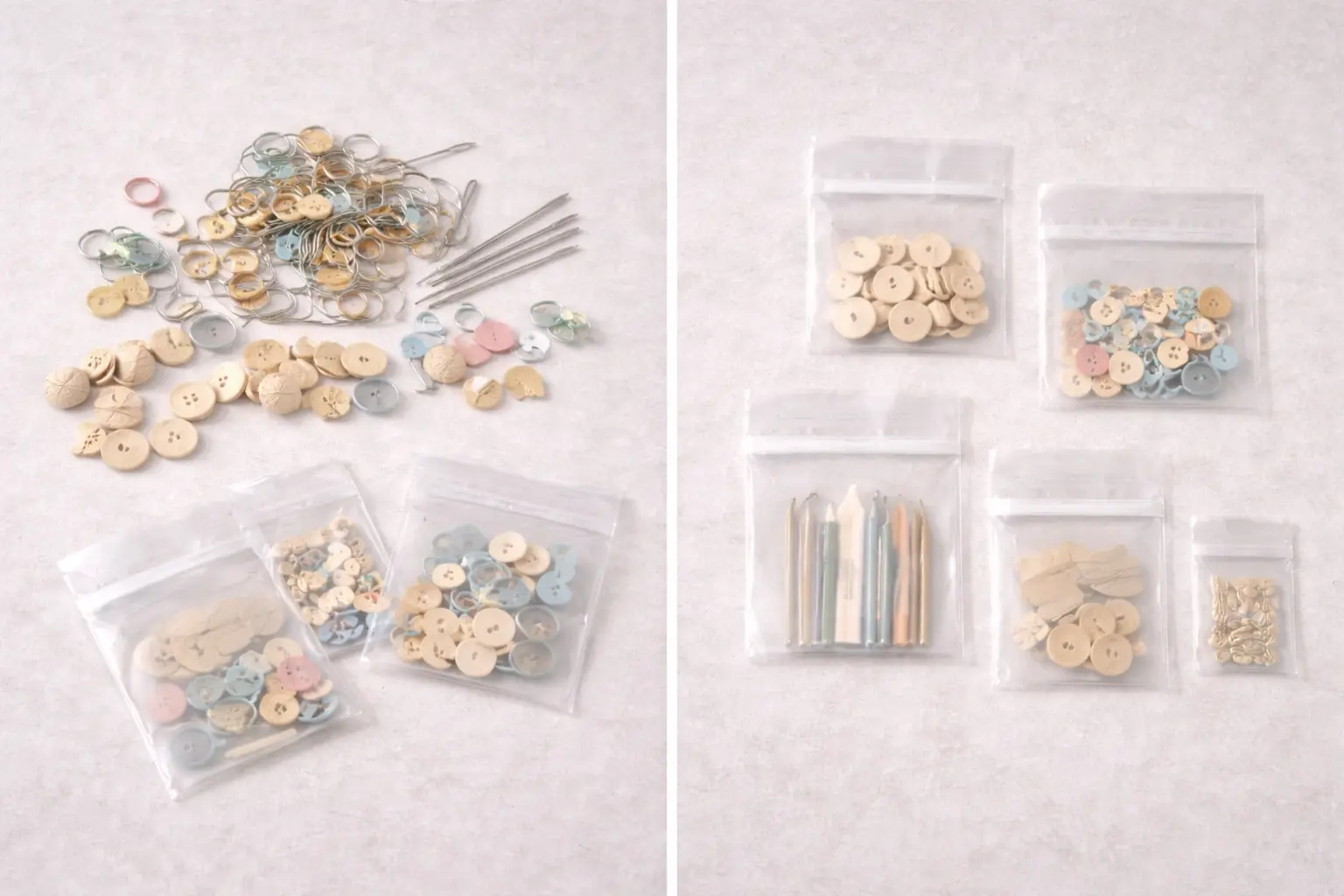 Accessory sorting comparison for ODM crochet kit assembly improvement