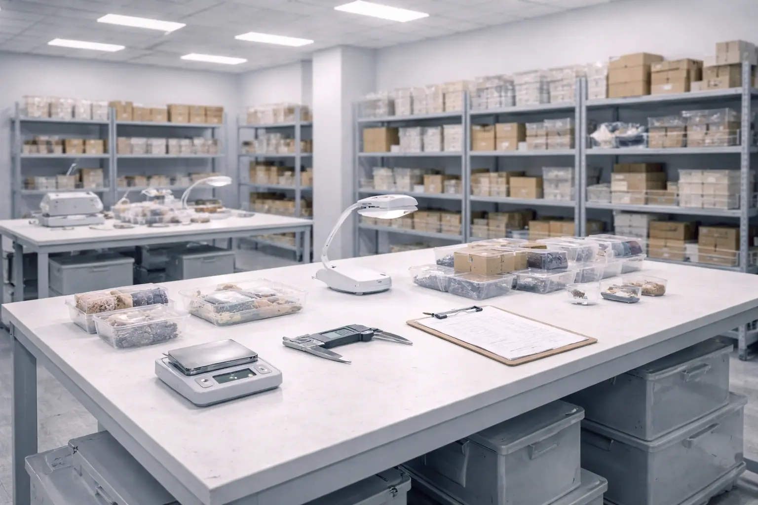 Quality control laboratory or controlled inspection environment