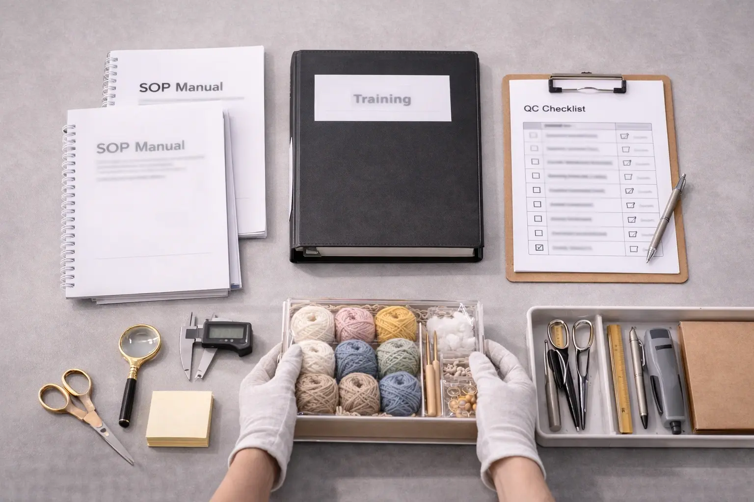 manufacturing documentation resources including SOP manuals QC checklists and training binders