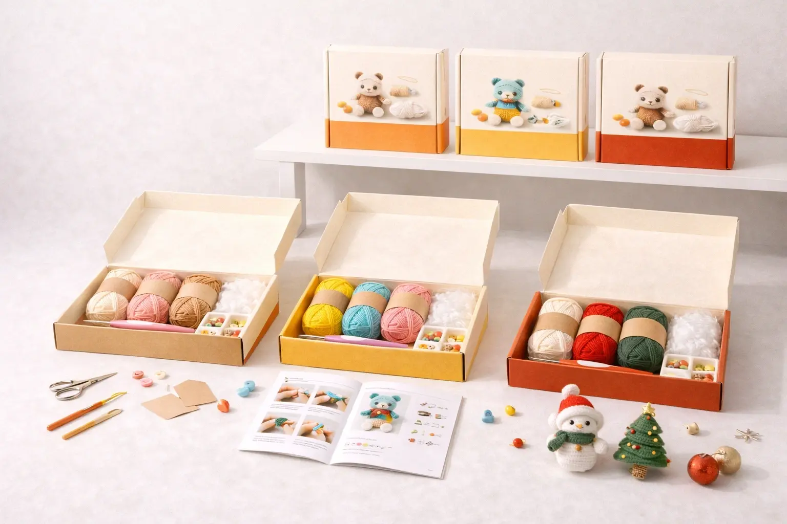 DIY crochet kit product line overview for retail, education, and custom programs