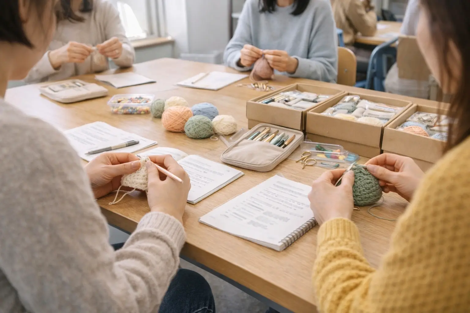 Teacher training and annual support for educational crochet programs