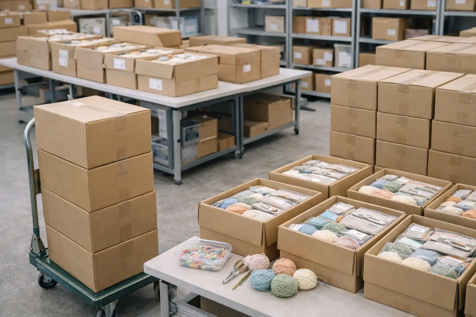 Bulk delivery planning for classroom crochet kits