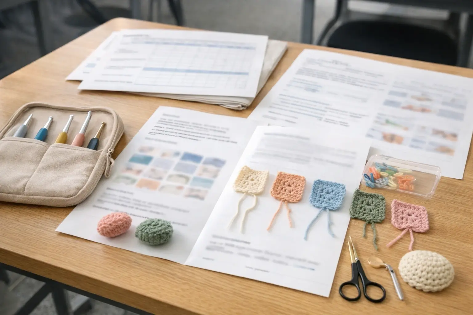 Educational crochet curriculum materials and classroom project planning