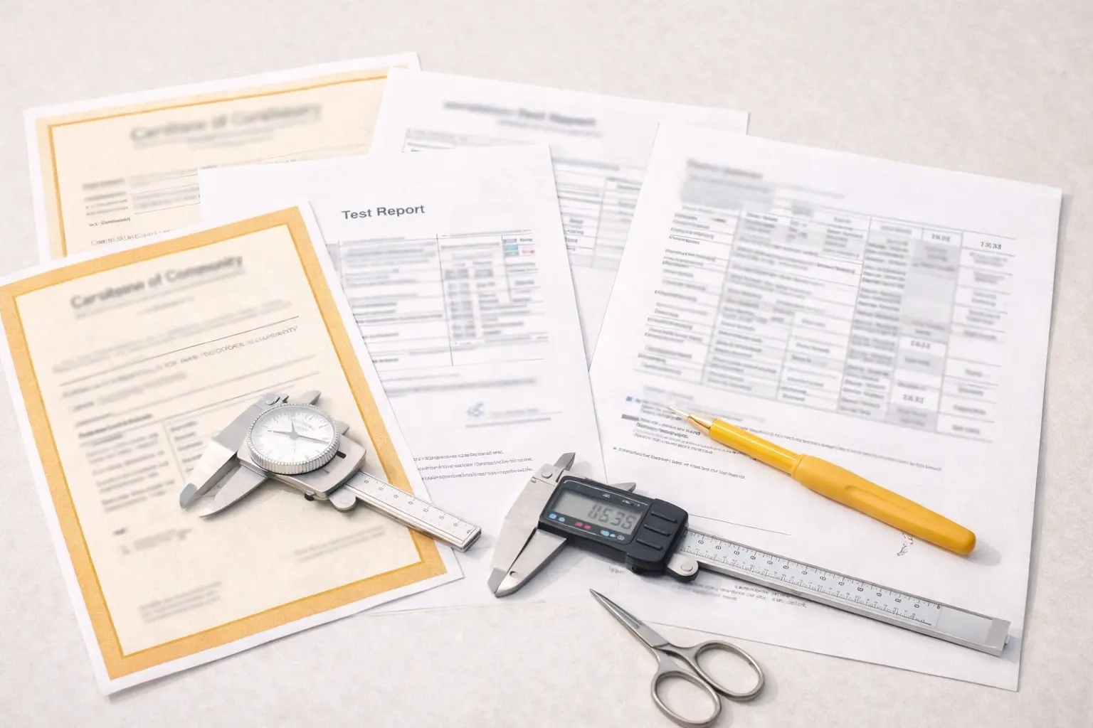 Compliance documentation and inspection process for crochet kit manufacturing