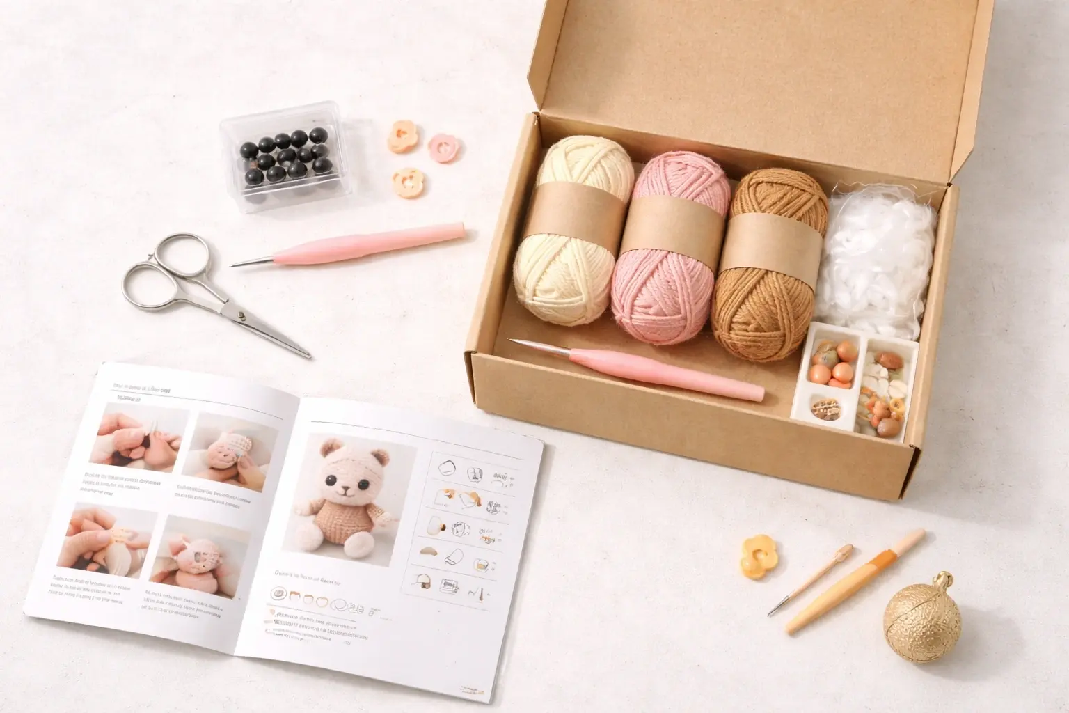 Beginner crochet kit for first-time users