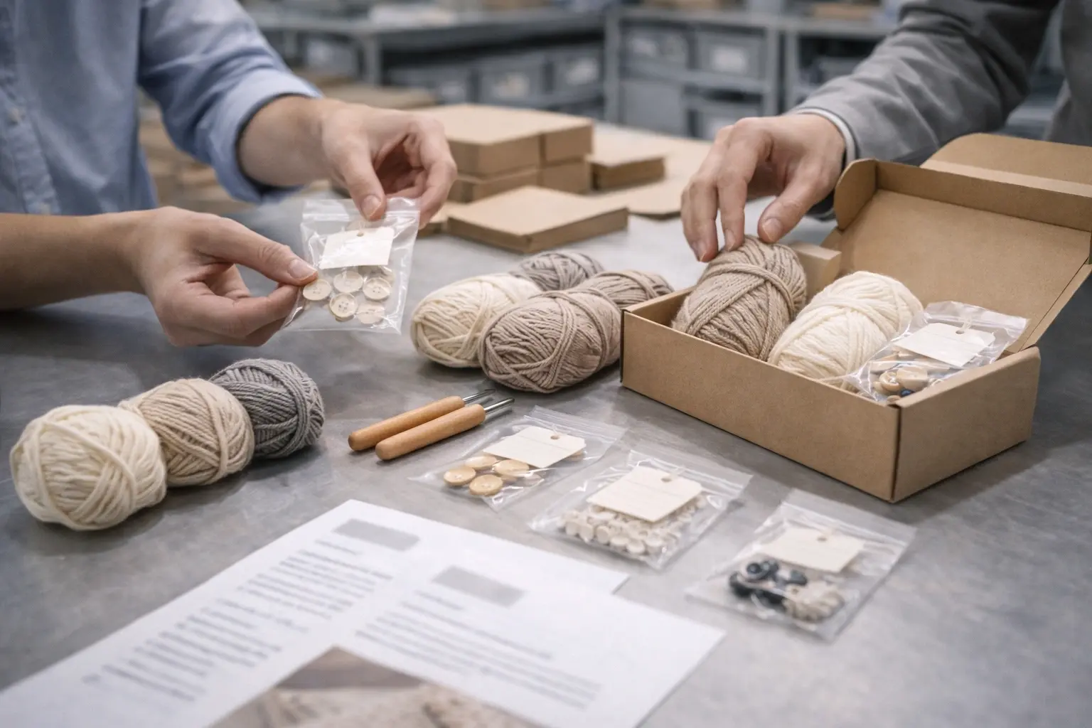 Manufacturing systems for crochet kit programs