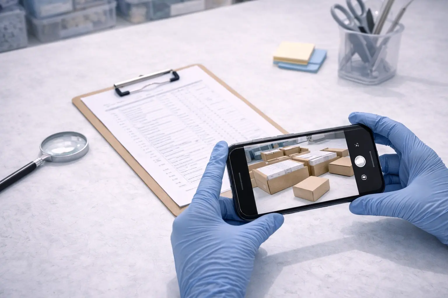 Inspection report workflow with checklist and photo evidence documentation