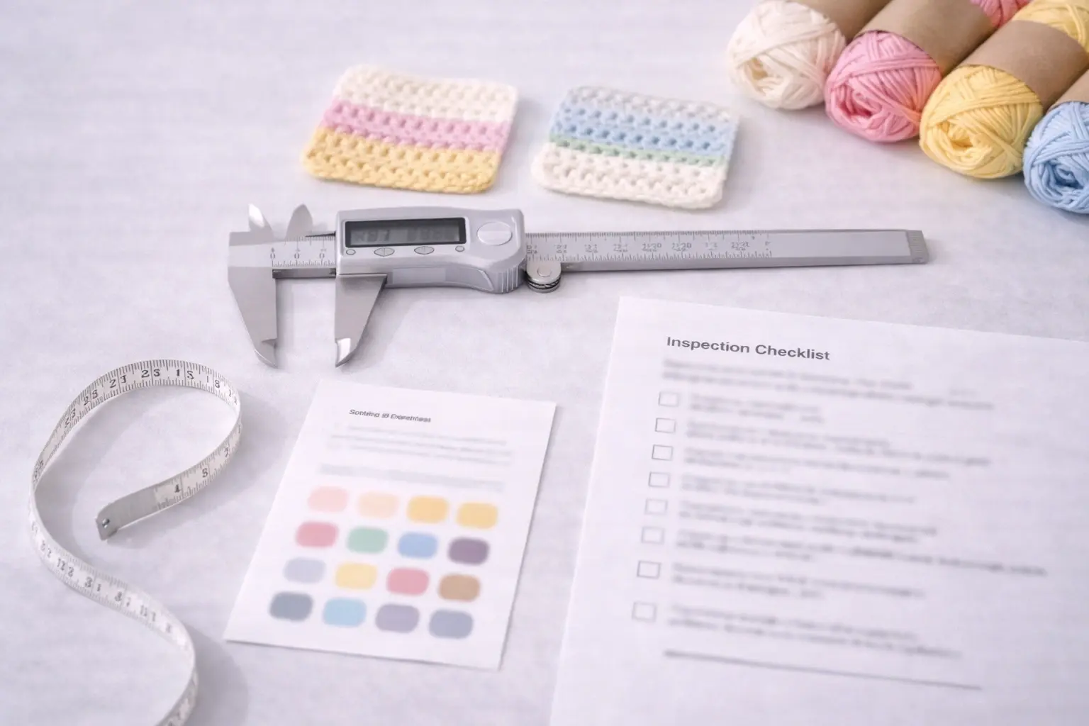 Licensed crochet kit quality inspection controls