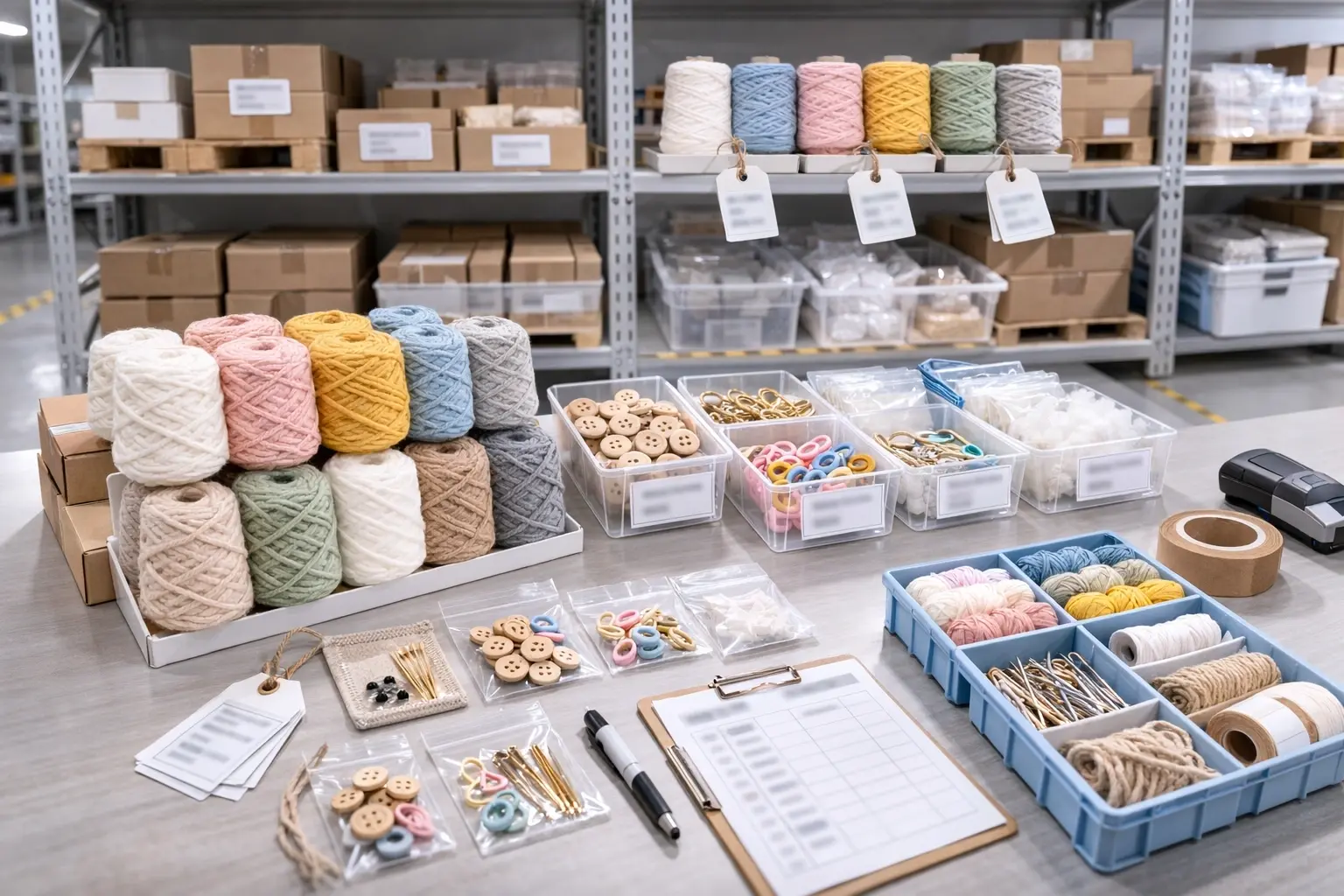Standardized materials and batch control for crochet kits
