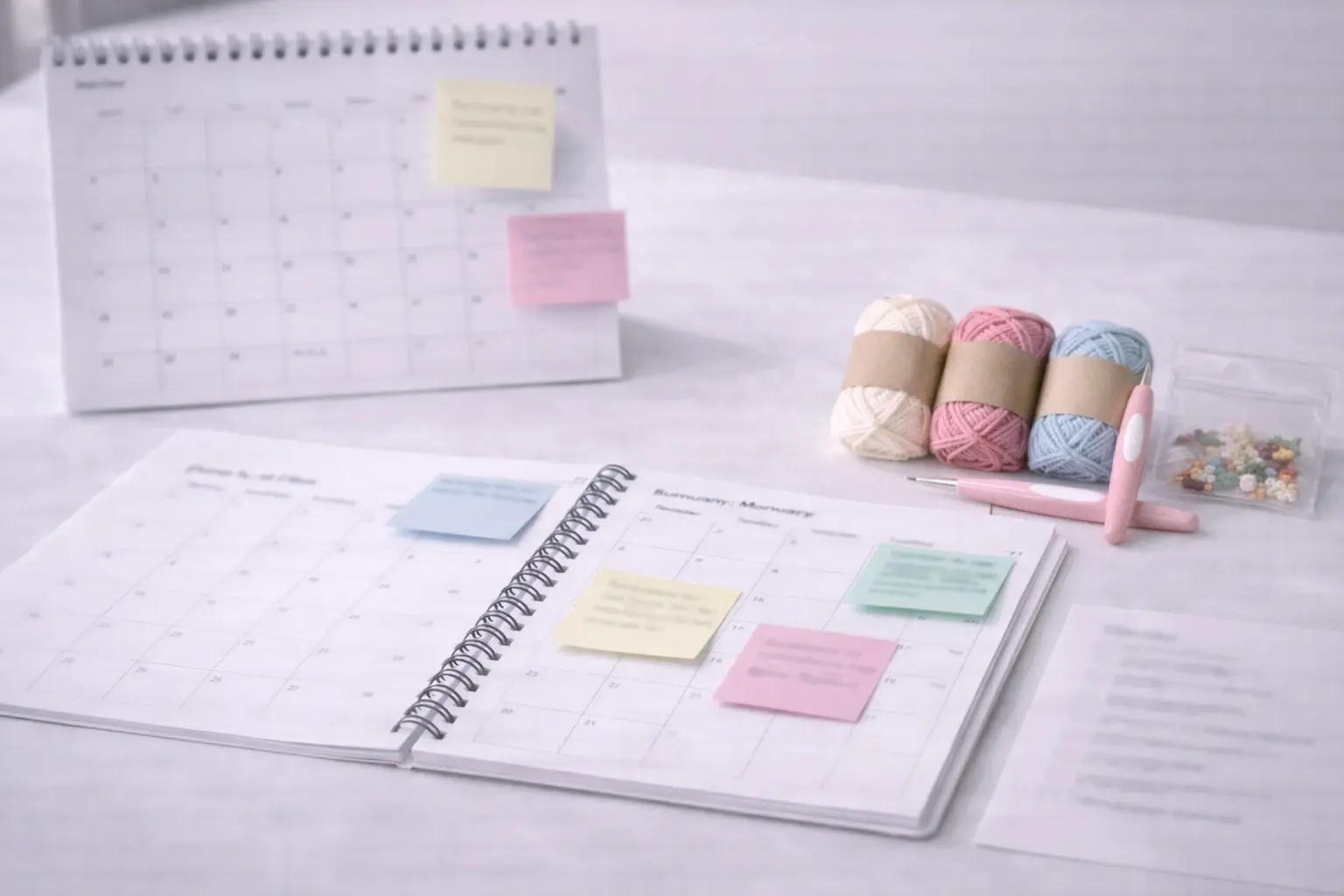 Rolling 12-month seasonal planning for promotional crochet kits