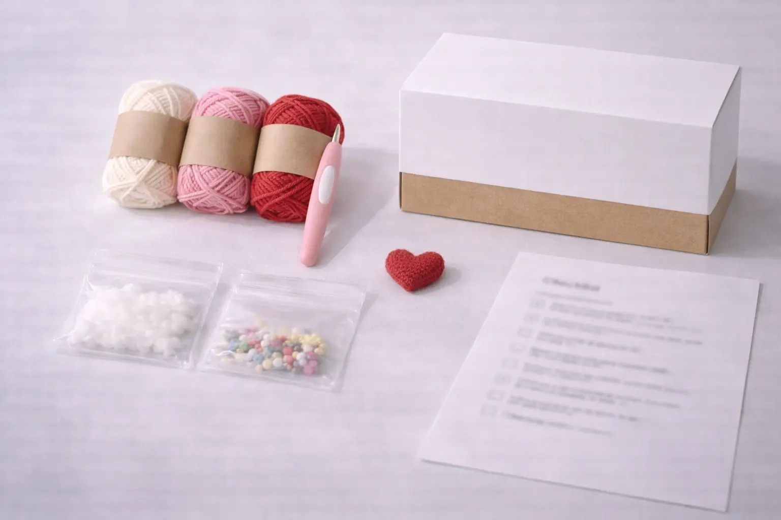Limited edition Valentine crochet kit concept for DTC promotion